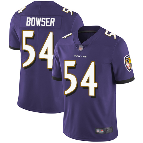 Baltimore Ravens Limited Purple Men Tyus Bowser Home Jersey NFL Football 54 Vapor Untouchable